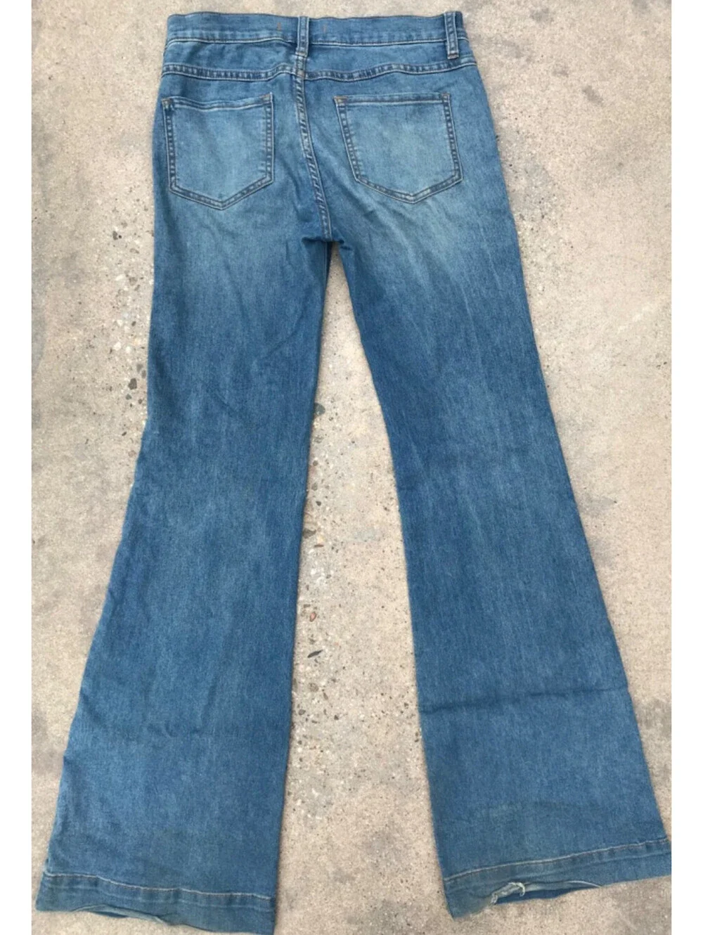 We The Free People Jeans Womens 27W Blue Denim High Rise Bootcut Flared Boho